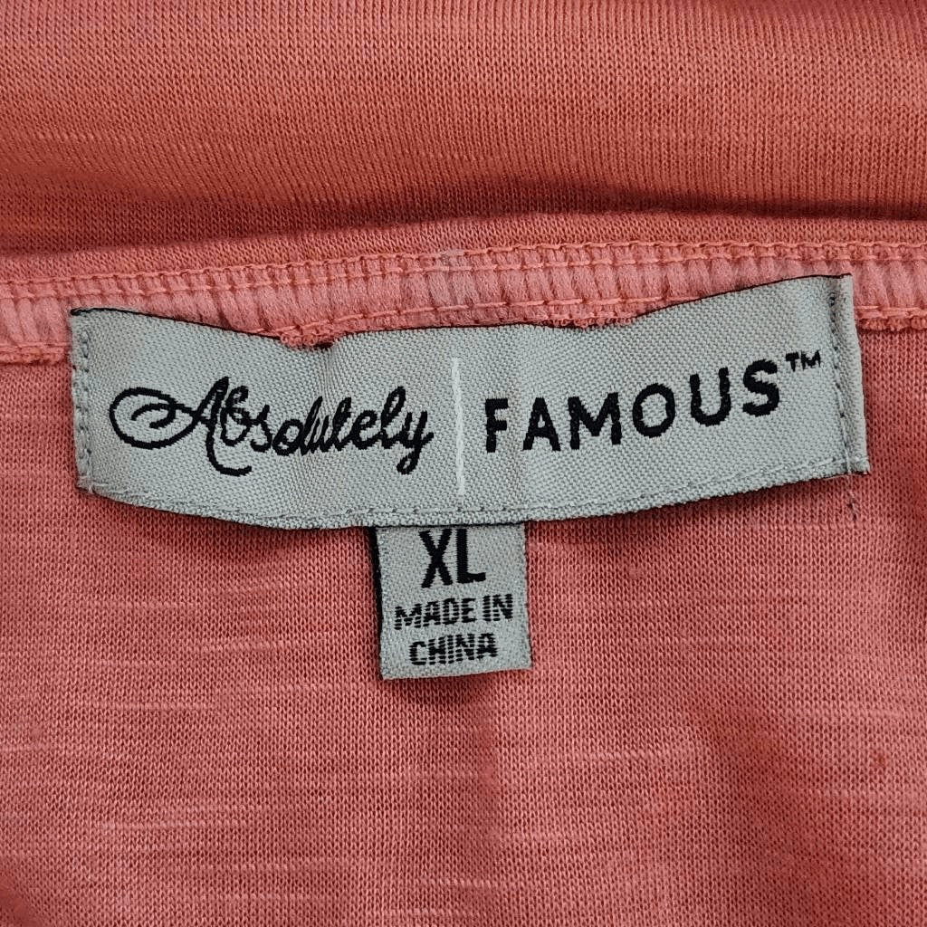 Absolutely Famous Pink Knit Top Size XL NWT Pink Crochet Top