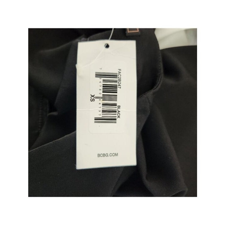 BCBGMAXAZRIA Womens Black Fitted Knit Ankle Pants Size XS NWT