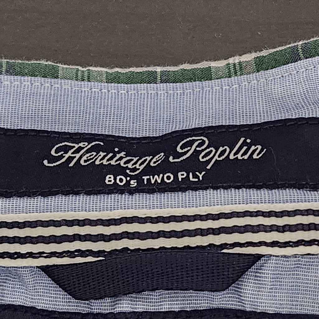 Tommy Hilfiger Green Plaid Button-Down Shirt Size XL Cotton Poplin Button-Up