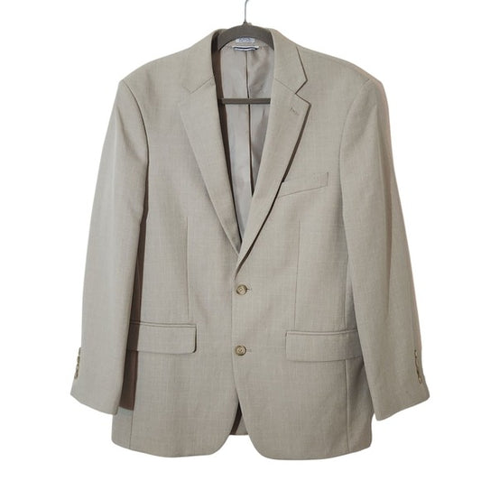Saddlebred Men's Beige Blazer Size 40R Cream Sport Coat