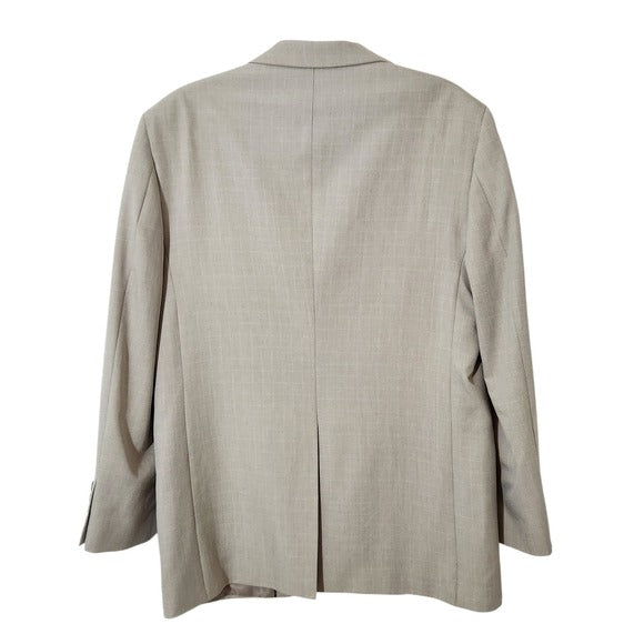 Saddlebred Men's Beige Blazer Size 40R Cream Sport Coat