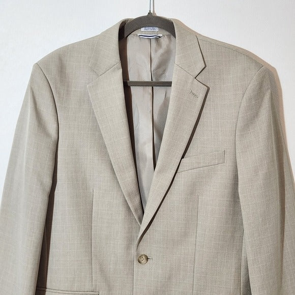 Saddlebred Men's Beige Blazer Size 40R Cream Sport Coat