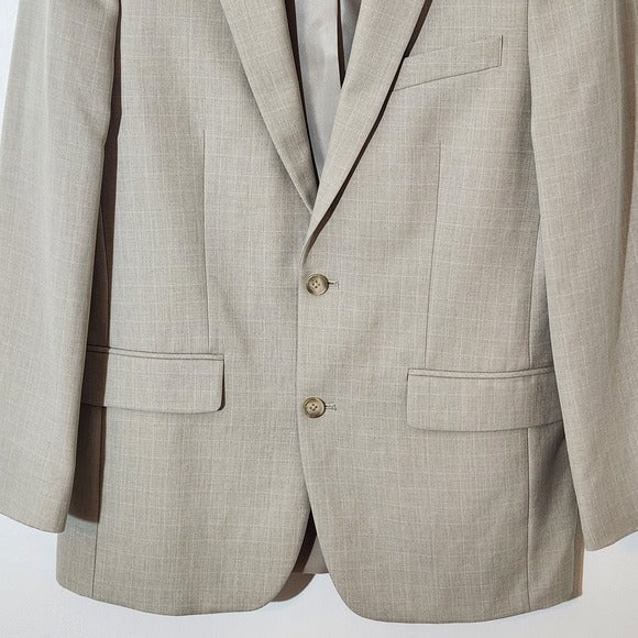 Saddlebred Men's Beige Blazer Size 40R Cream Sport Coat