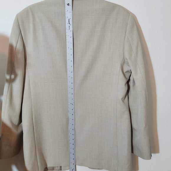 Saddlebred Men's Beige Blazer Size 40R Cream Sport Coat