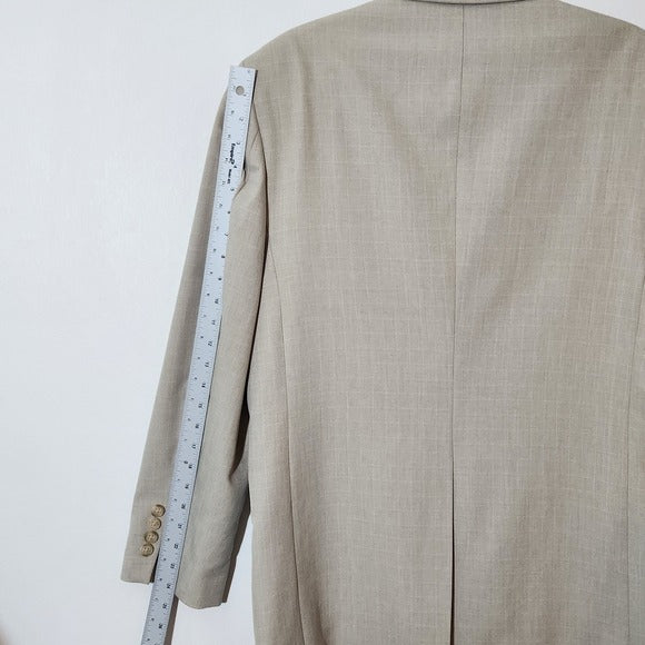 Saddlebred Men's Beige Blazer Size 40R Cream Sport Coat