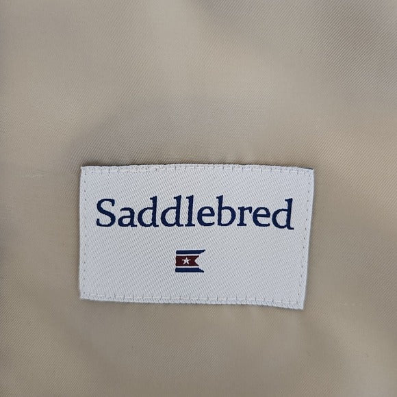 Saddlebred Men's Beige Blazer Size 40R Cream Sport Coat