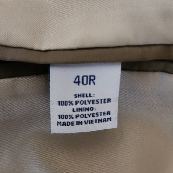 Saddlebred Men's Beige Blazer Size 40R Cream Sport Coat