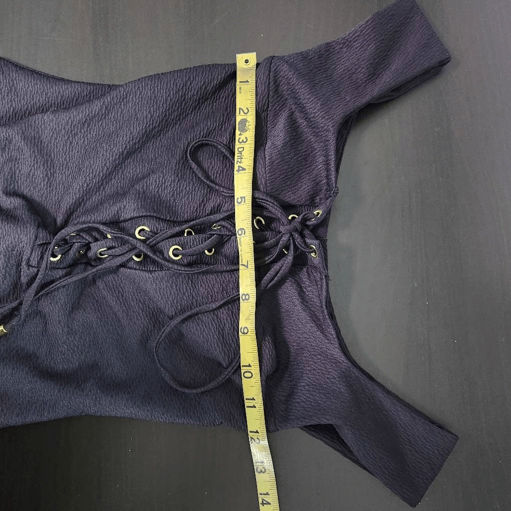 Blue Life Swim Black off the Shoulder Swimsuit NWOT Size Medium Black One-Piece