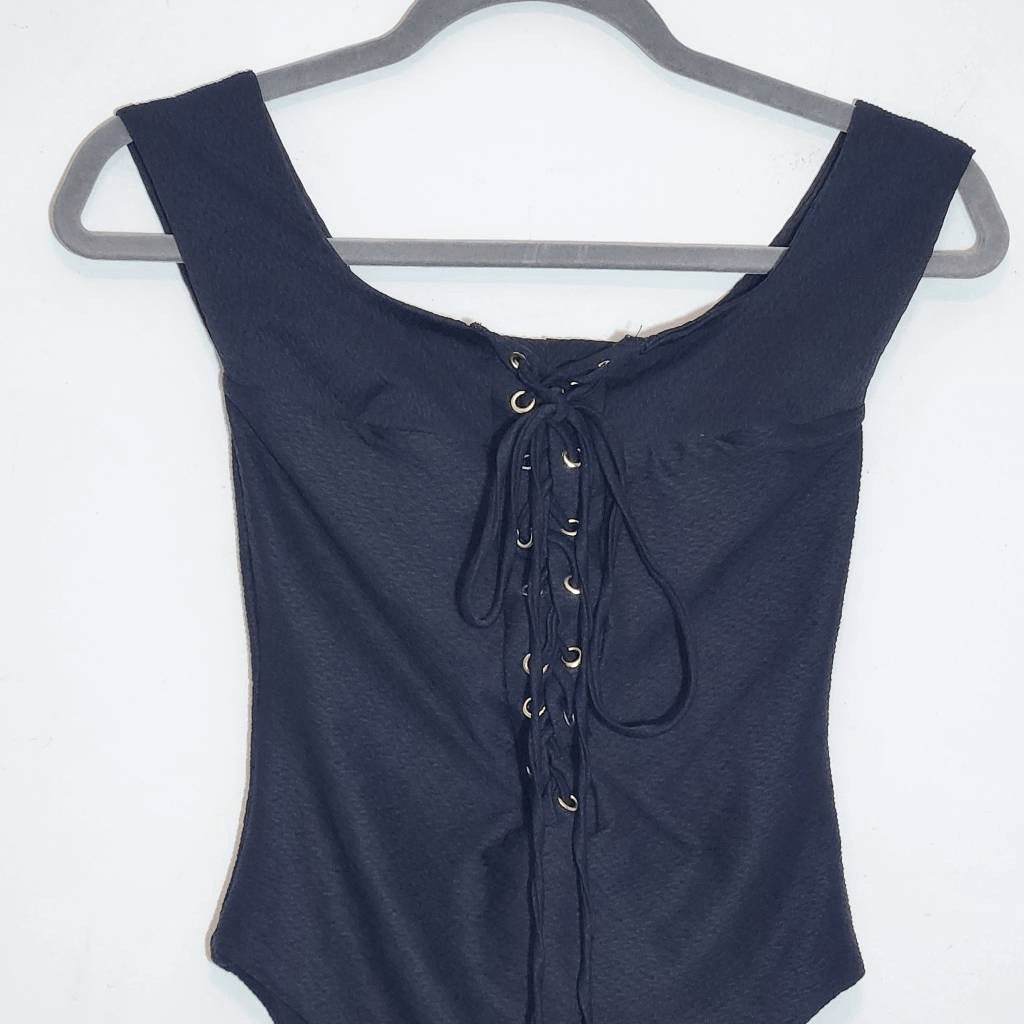 Blue Life Swim Black off the Shoulder Swimsuit NWOT Size Medium Black One-Piece