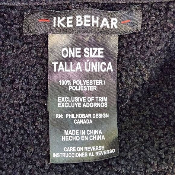 Ike Behar Burgundy Plaid Wrap One Size Fleece-Lined Plaid Wrap