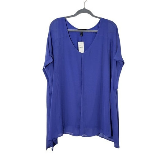 Lane Bryant Purple Layered Look Women's Blouse NWT Size 26/28
