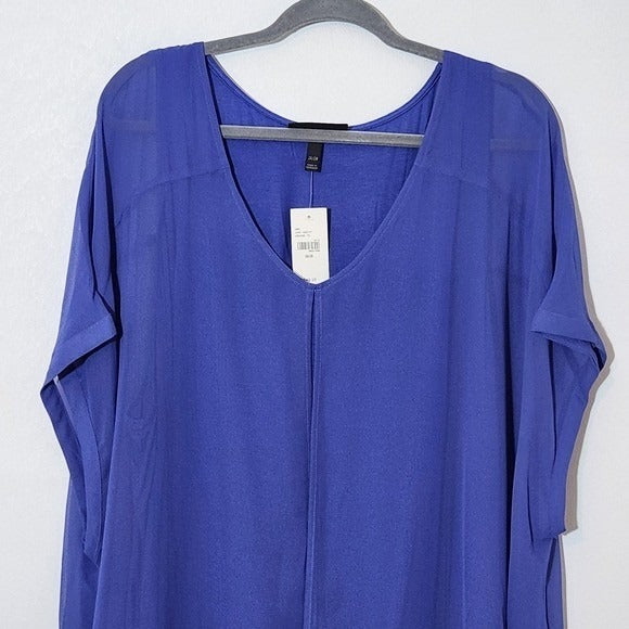 Lane Bryant Purple Layered Look Women's Blouse NWT Size 26/28