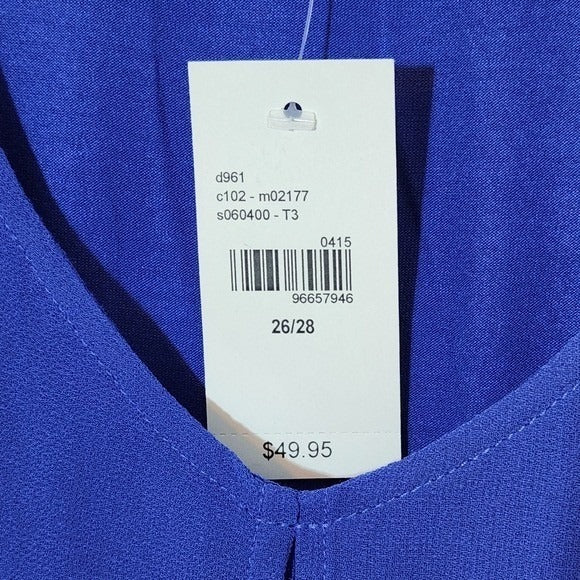 Lane Bryant Purple Layered Look Women's Blouse NWT Size 26/28
