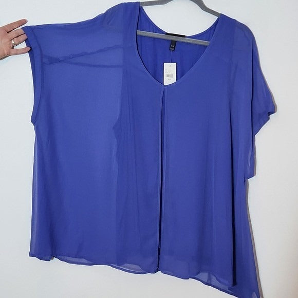 Lane Bryant Purple Layered Look Women's Blouse NWT Size 26/28