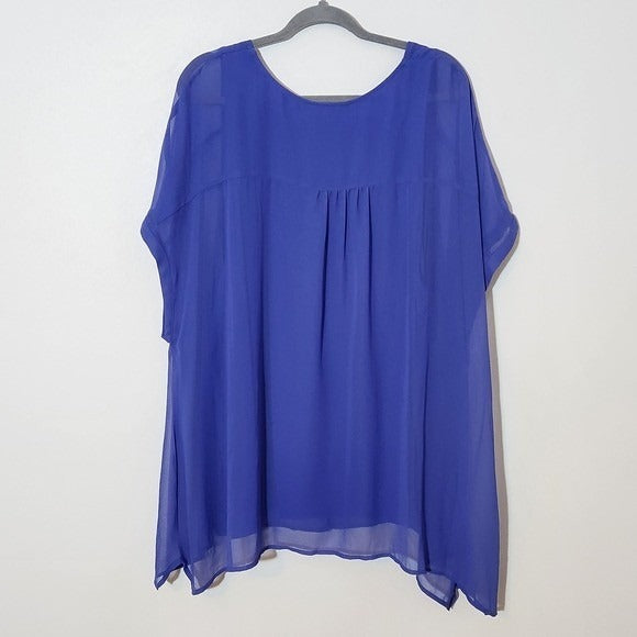 Lane Bryant Purple Layered Look Women's Blouse NWT Size 26/28