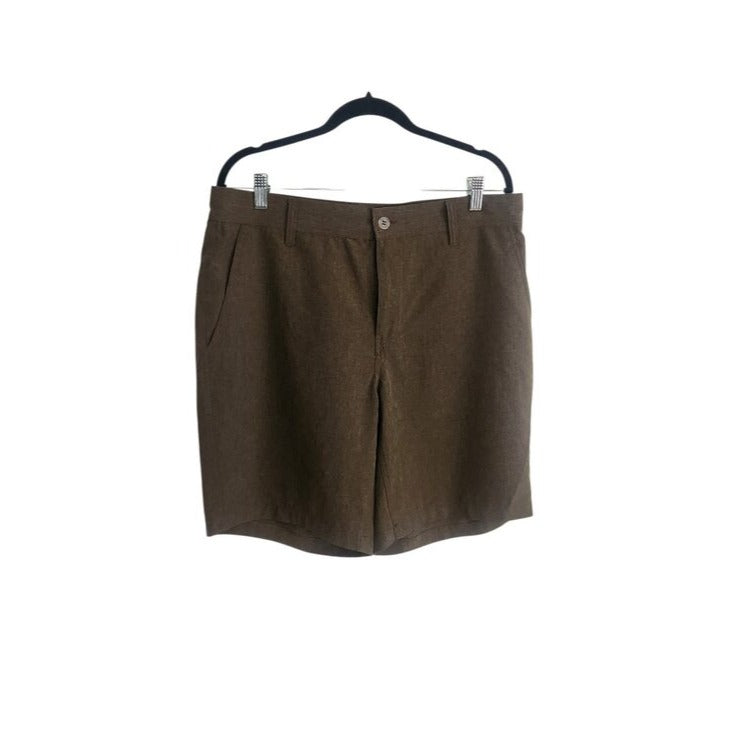 32 Degrees Dark Olive Green Performance Golf Shorts Size 33