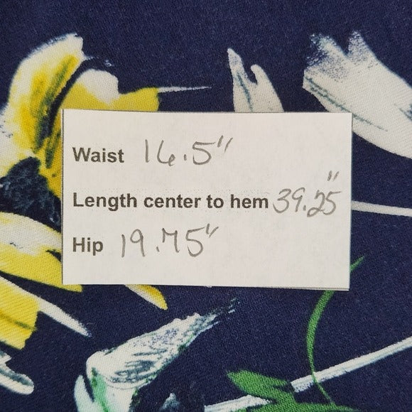 a.n.a Floral Navy Maxi Skirt Size Large Long Boho Floral Skirt