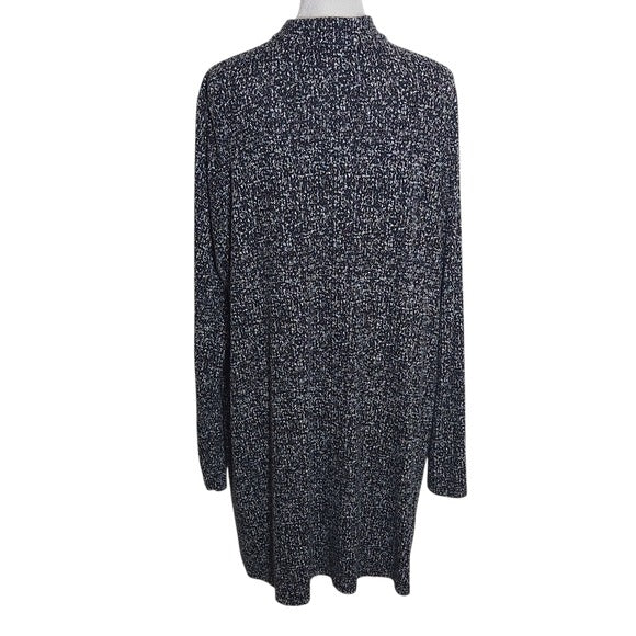 J. Jill Black and White Textured Open Cardigan Size XL