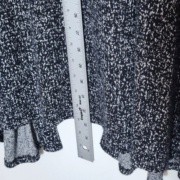 J. Jill Black and White Textured Open Cardigan Size XL