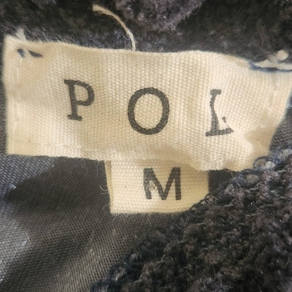 POL Blue Velour Sleeveless Boho Top Size Medium Pol Blue Boho Top