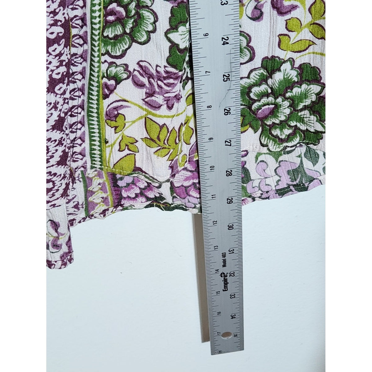 Angie Purple and Green Boho Mini Sun Dress with Tie Straps Size Large