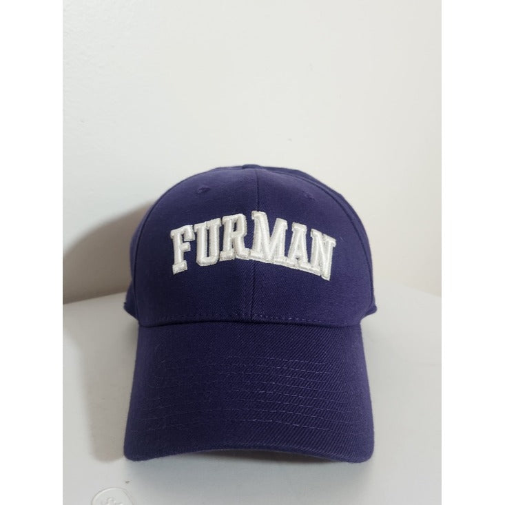 New Era Purple Furman Embroidered Fitted Baseball Hat Size Medium/Large