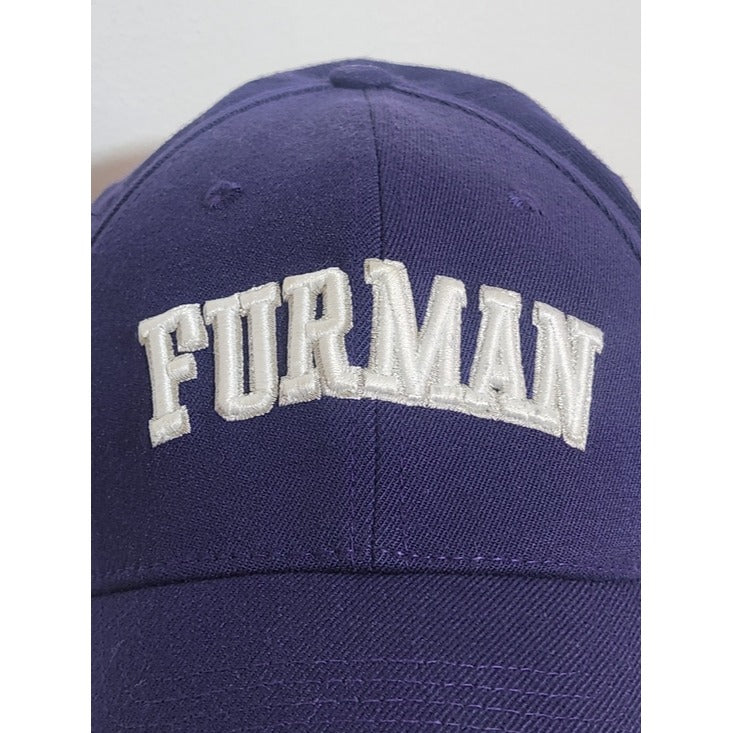 New Era Purple Furman Embroidered Fitted Baseball Hat Size Medium/Large