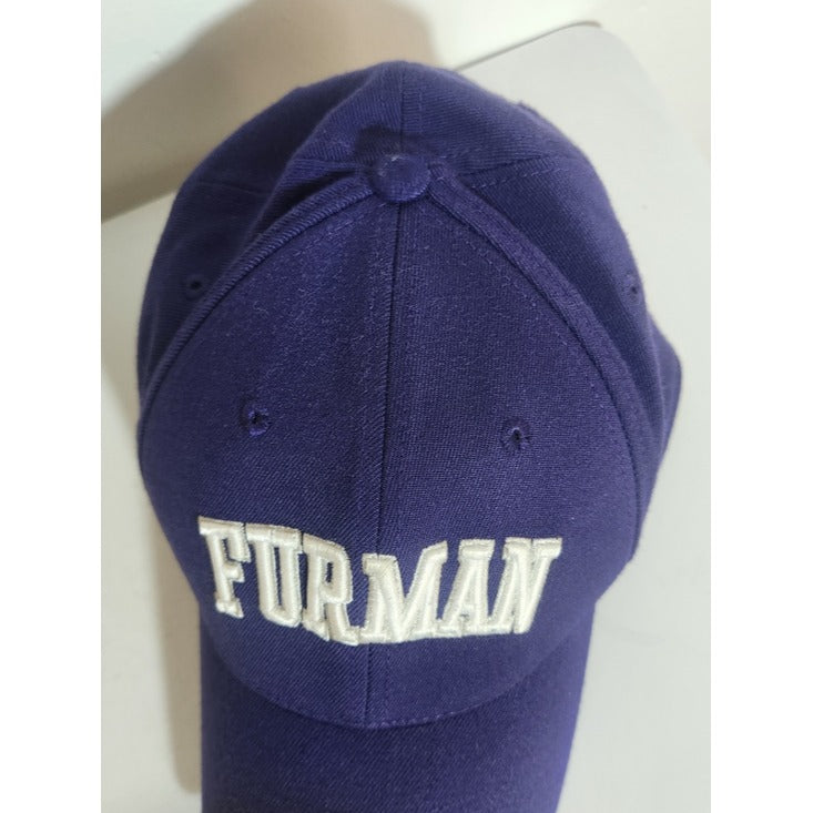 New Era Purple Furman Embroidered Fitted Baseball Hat Size Medium/Large