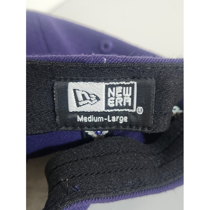 New Era Purple Furman Embroidered Fitted Baseball Hat Size Medium/Large