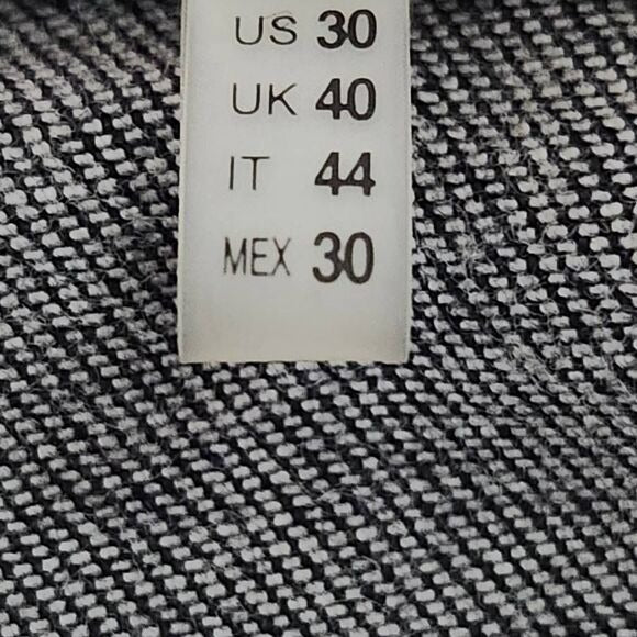 Elie Tahari Black Skinny Jeans with Silver Snakeskin Print Size 10