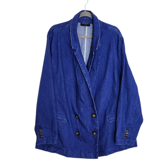 Lane Bryant Double Breasted Denim Blazer Size 30/32