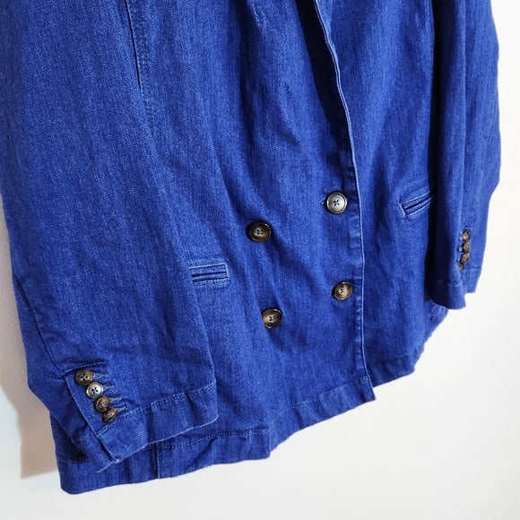 Lane Bryant Double Breasted Denim Blazer Size 30/32
