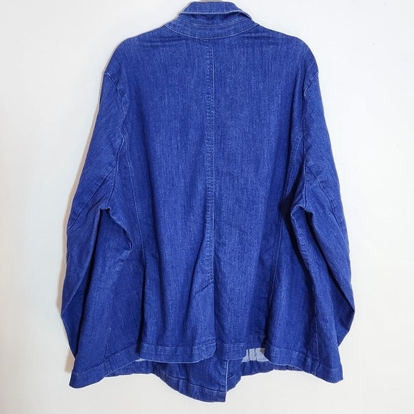Lane Bryant Double Breasted Denim Blazer Size 30/32