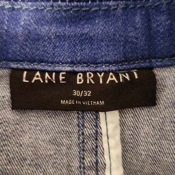 Lane Bryant Double Breasted Denim Blazer Size 30/32
