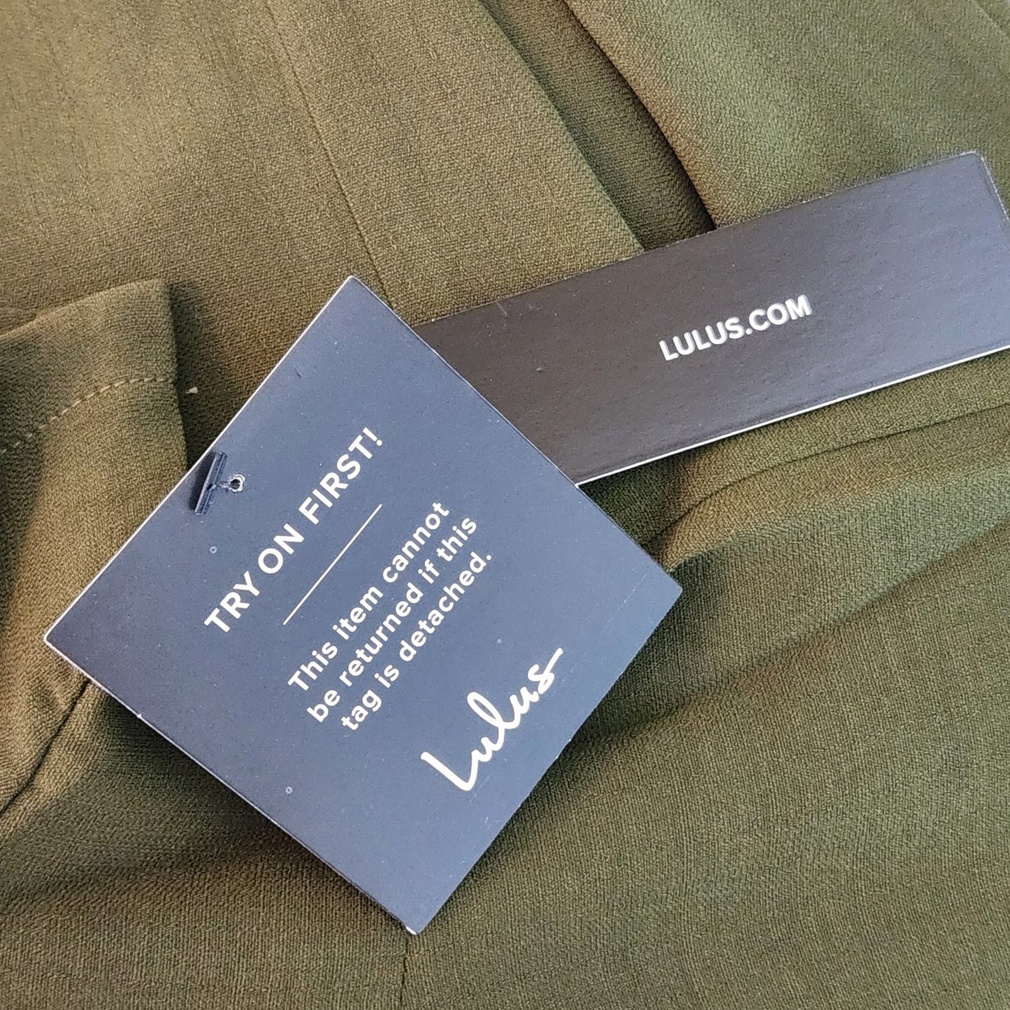 Lulus Olive Green Mini Short Sleeve Shift Dress Size Medium NWT