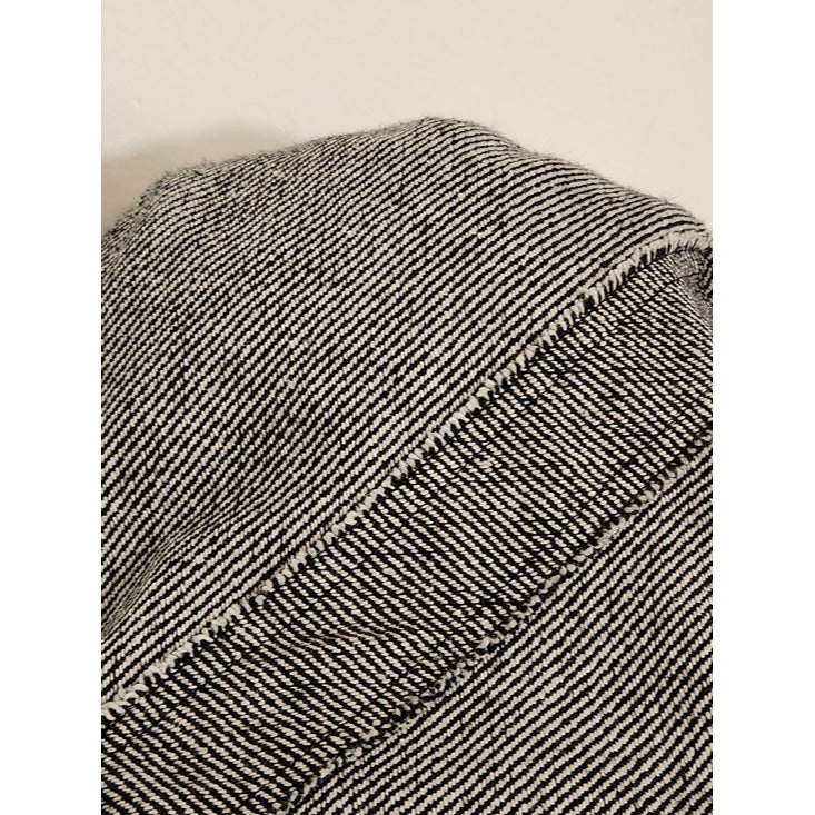 Aldo Mens Black and White Textured Wool Blend Newsboy Hat One Size