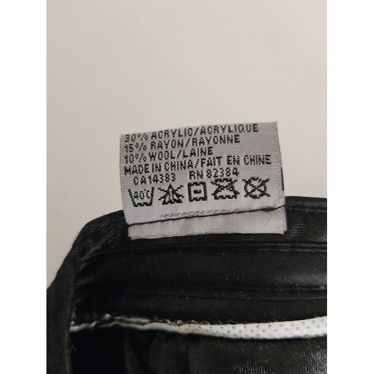 Aldo Mens Black and White Textured Wool Blend Newsboy Hat One Size
