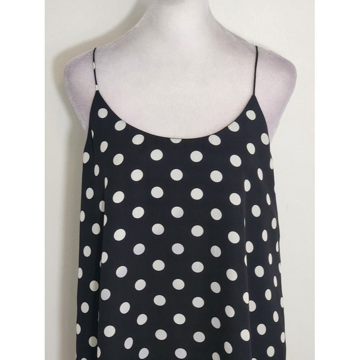 Bar III Black and White Polka Dot Tank Top Size Medium NWT