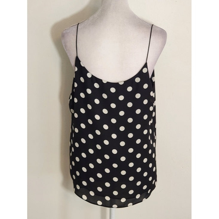 Bar III Black and White Polka Dot Tank Top Size Medium NWT
