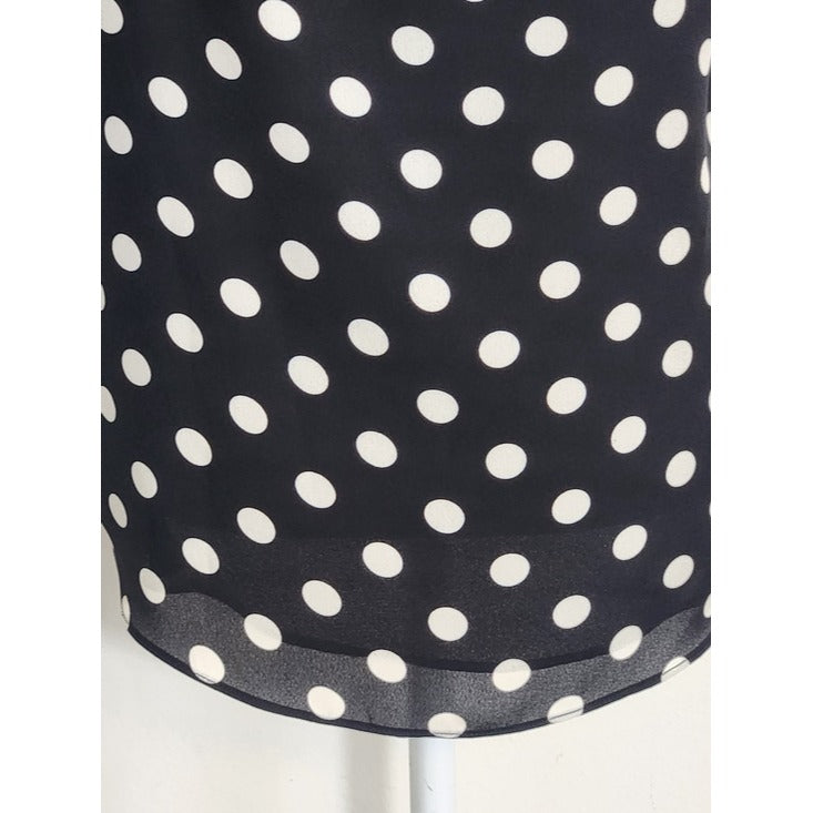 Bar III Black and White Polka Dot Tank Top Size Medium NWT
