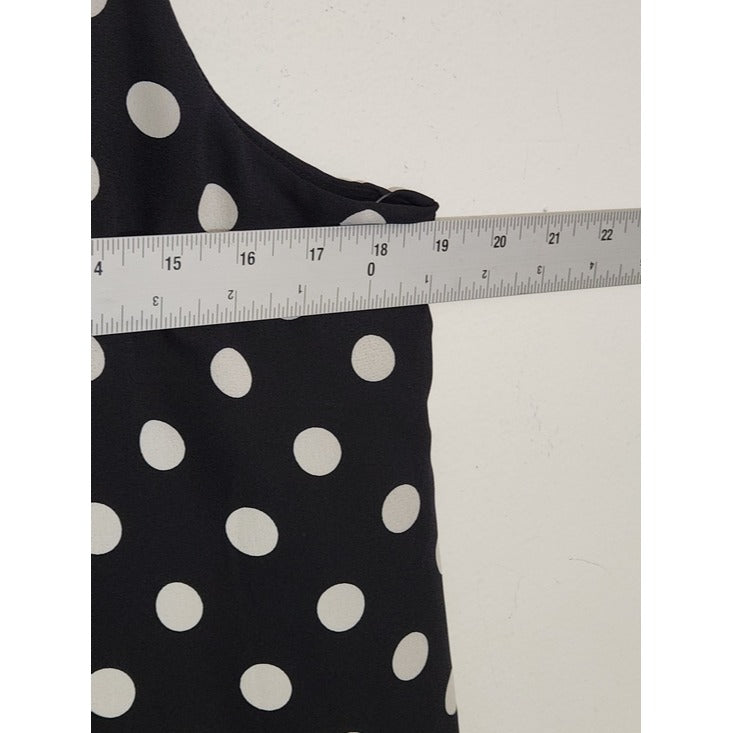 Bar III Black and White Polka Dot Tank Top Size Medium NWT