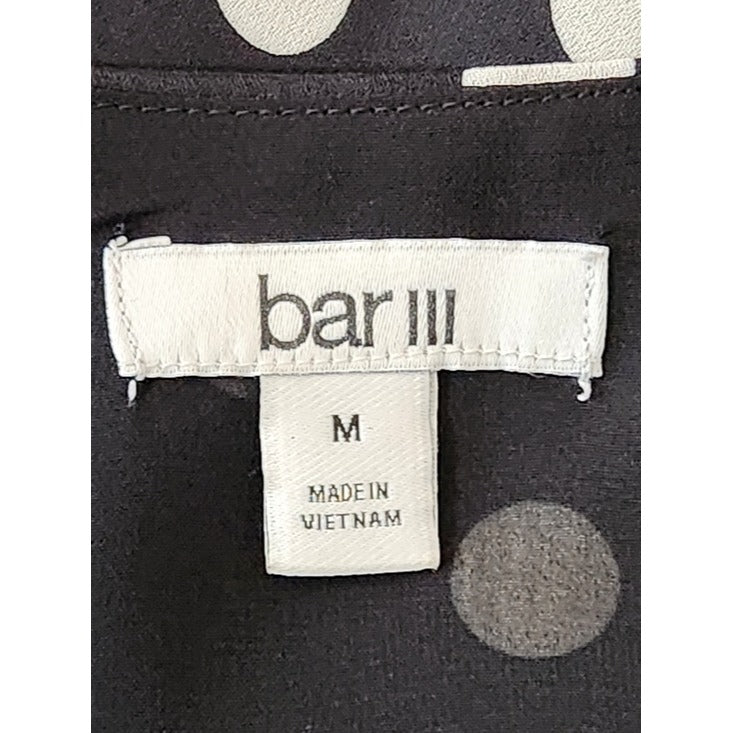Bar III Black and White Polka Dot Tank Top Size Medium NWT