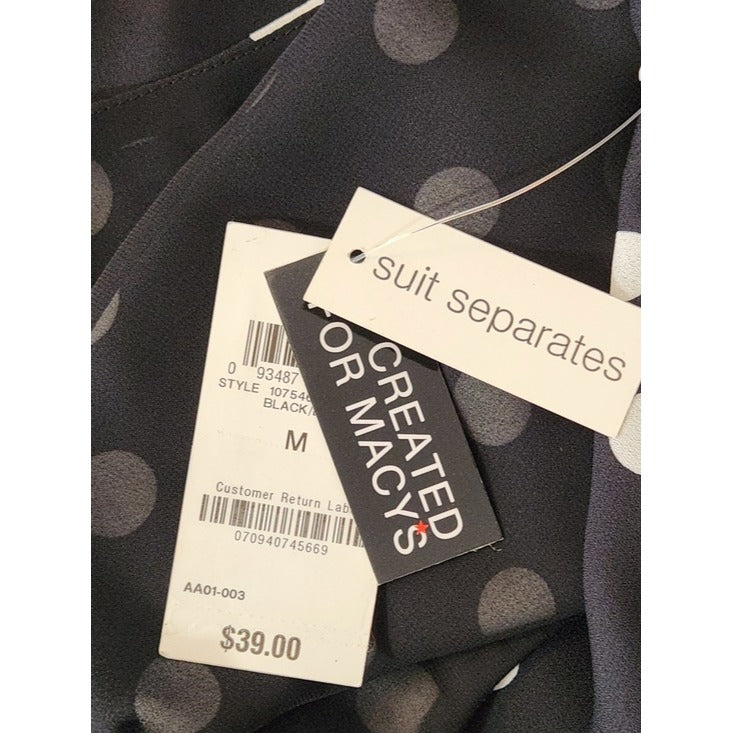 Bar III Black and White Polka Dot Tank Top Size Medium NWT