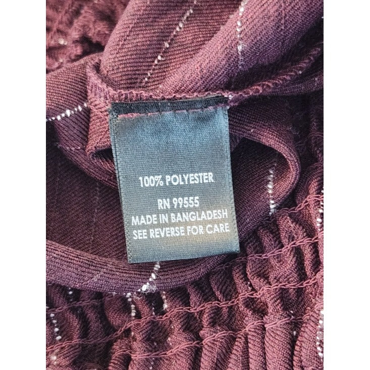 Deja Bleu Premium Eggplant Purple Tiered Peasant Maxi Skirt Size Medium