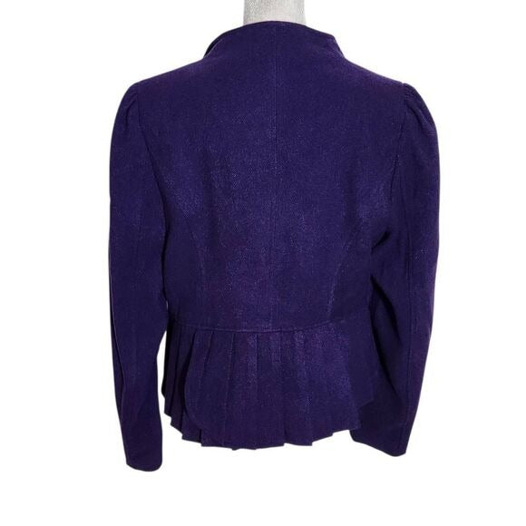 Ambition Purple Blazer with Pleated Detail NWOT Size Large Purple Women's Blazer