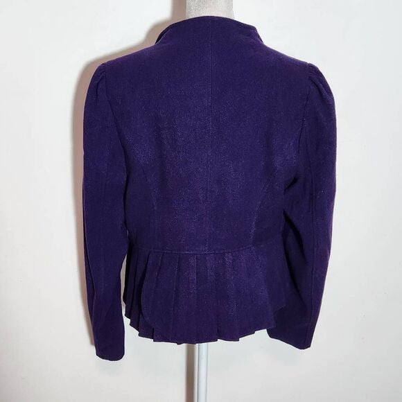 Ambition Purple Blazer with Pleated Detail NWOT Size Large Purple Women's Blazer