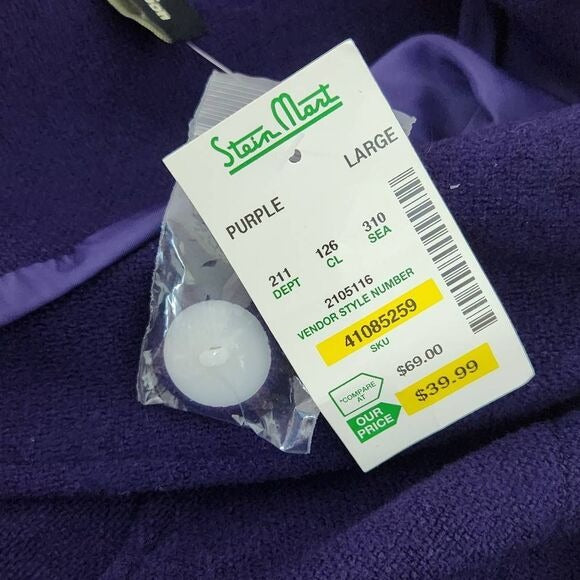 Ambition Purple Blazer with Pleated Detail NWOT Size Large Purple Women's Blazer