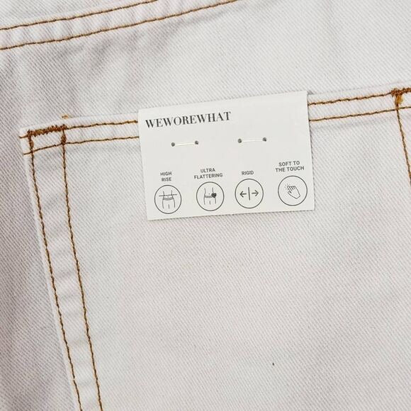 WeWoreWhat Distressed White Jeans Size 26, New