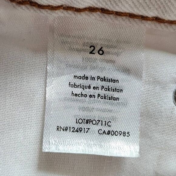 WeWoreWhat Distressed White Jeans Size 26, New