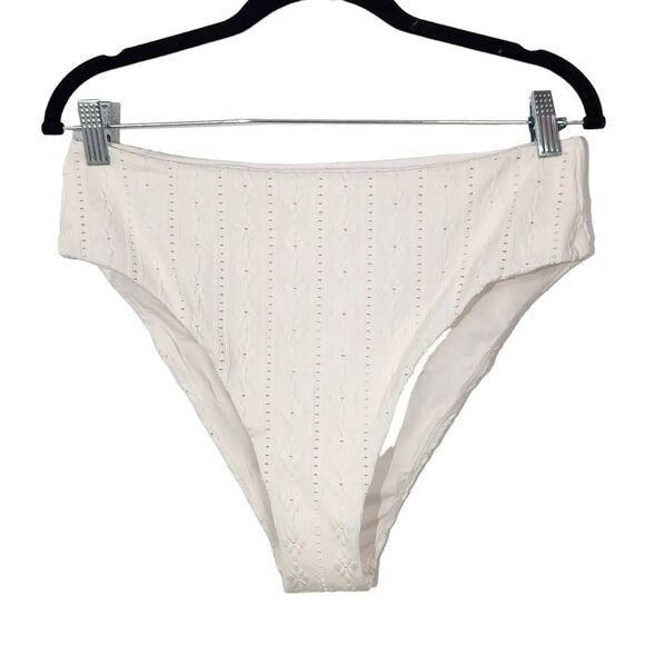 Andie Cream Swim Bottom NWT Large Cream Andie Swim Bikini Bottom Cream Swimwear